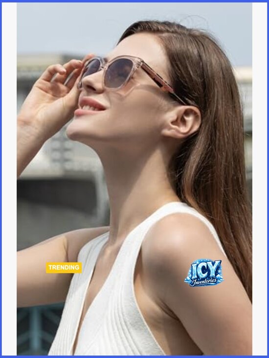 Cat Eye Acetate Polarized Sunglasses for Women UV Protection Retro with Wire